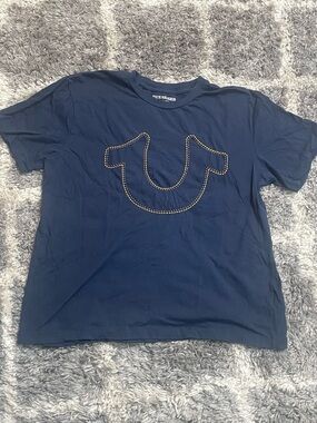 True Religion Navy Logo Tee
